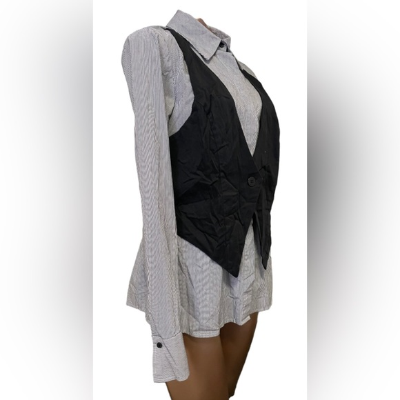 NEVA Pinstripe Vest Button-down Tall - Picture 2 of 10